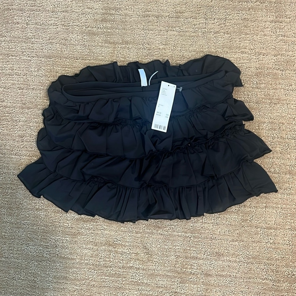 Out From Under Cammy Ruffle Micro Skort S Black